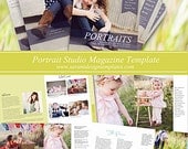 INSTANT DOWNLOAD - Photography Template - Portrait Studio Magazine - Text included