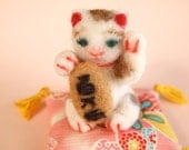 Custom Made Needle Felted Lucky Cat just for you