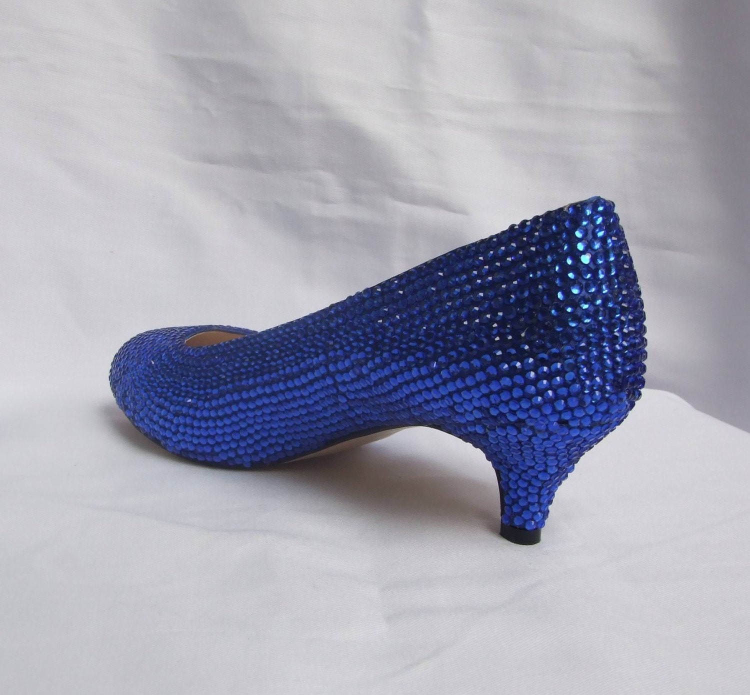 Royal blue crystal shoes for Wedding or party