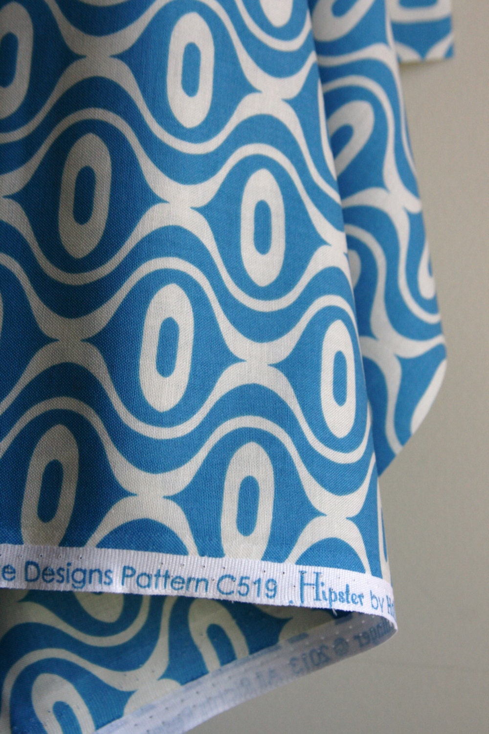 Rain Drop in Blue from the Hipster Collection from Riley Blake Fabrics - ONE FAT QUARTER Cut