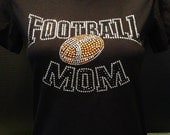 Football Mom Bling (Black Rhinestones)