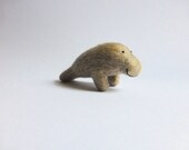 Felt Manatee - Needle Felt Animal Sculpture