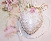 VICTORIAN REVIVAL Handmade Heart Ornament - Lace & Lacquer.....