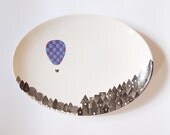 Special item for Alison's Registry - Night Balloon - Big Oval Platter