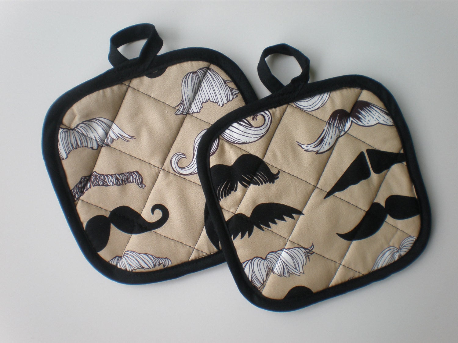 Mustache pot holders