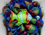 Fish Summer Mesh Wreath