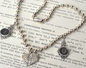 Typewriter Key Necklace I love You