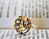 Vintage Gold Steampunk Ring- Made in NZ