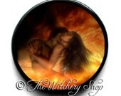 Beltane PASSION of the God and Goddess - Talisman Amulet  Pendant Tile - Witch Wiccan Pagan