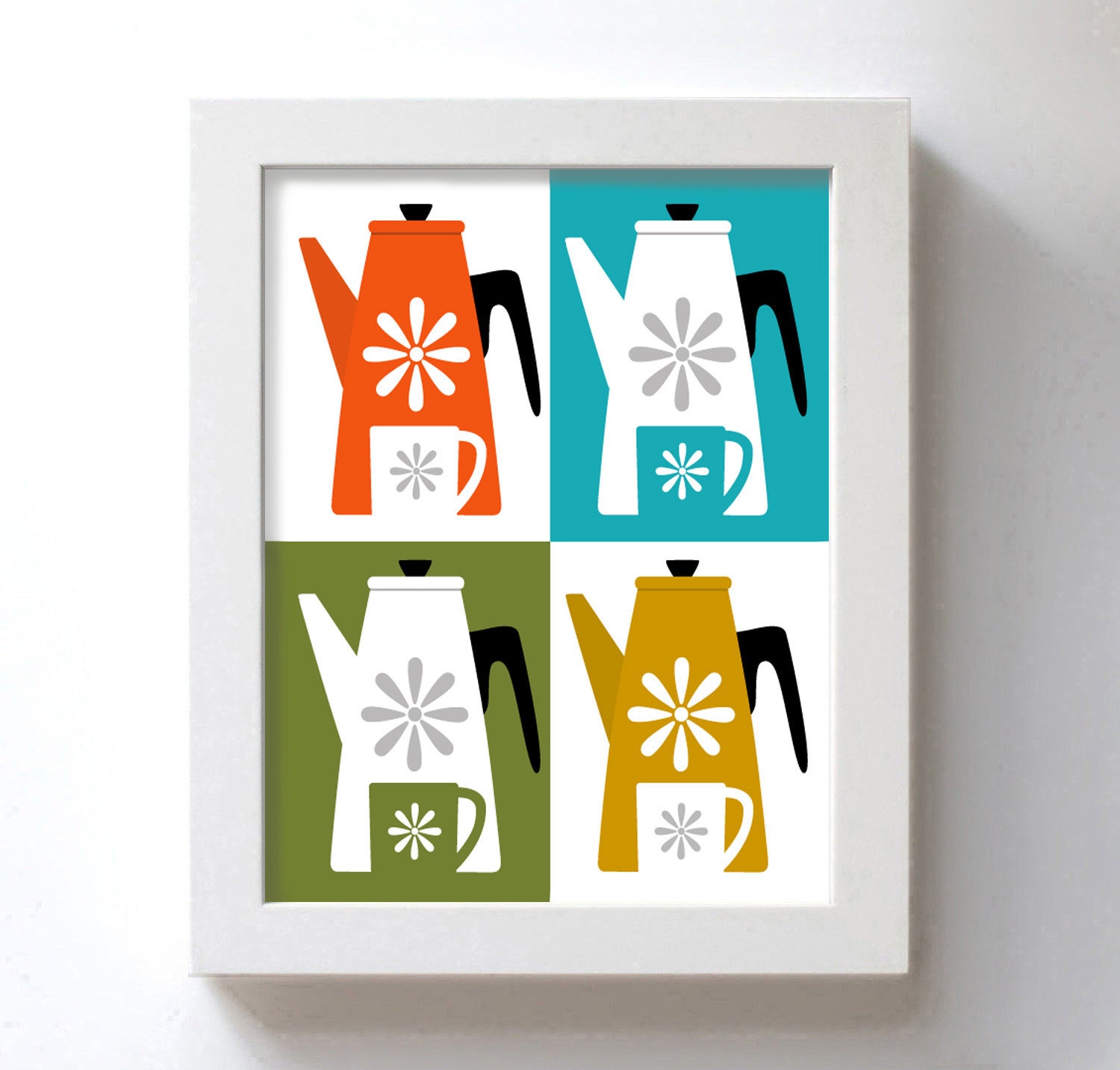 Kitchen Art - Cathrineholm - Mid Century Modern - Retro Kitchen Art- Coffee Art