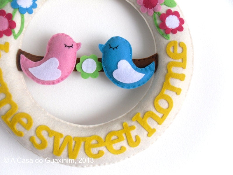 Spring Wreath - Home Sweet Home