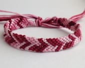 CLEARANCE - Burgundy & Pink Chevron Ombre Friendship Bracelet