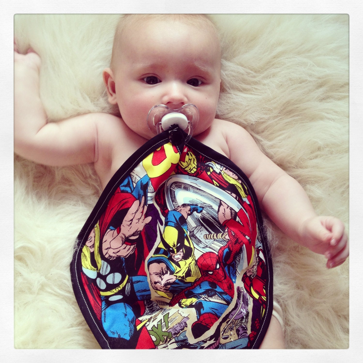 Marvel Comic Pacifier Blanket