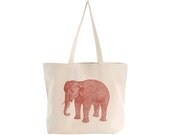 EXTRA LARGE Canvas Market Tote . Screen Printed Eco Friendly . 19.5"w x 15"h x 5"d