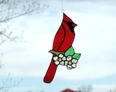 Stained Glass Cardinal Suncatcher