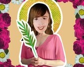 Saint Agatha Catholic patron saint against Breast Cancer magnetic paper doll