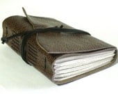Leather Journal, Speckled Brown, Hand-Bound 4.5 x 6 Journal by The Orange Windmill on Etsy