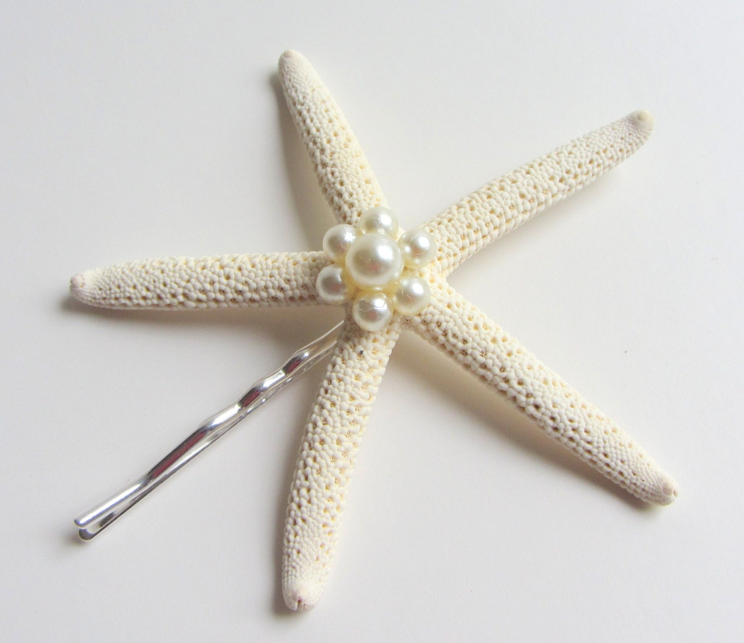 Beach Starfish Hair Pins with Pearl Embellishments