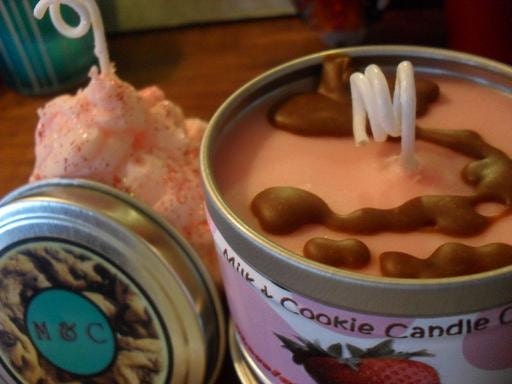 Delicious Chocolate Covered Strawberry Scented Eco Soy Candle 6 oz tin with lid Convo for Combined Shipping