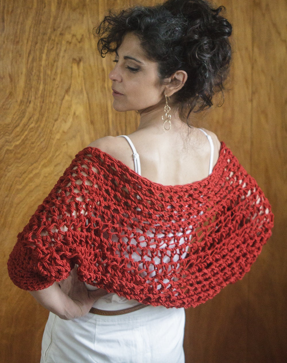 Lacy Crocheted Shrug Burgundy Summer Bolero Short Shrug Short Bolero