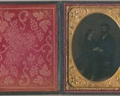 Wedding Portrait 1/4 Plate cased tintype
