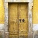 NEW ITEM 5ft x 7ft Vinyl Photography Backdrop / Grungy Yellow Door