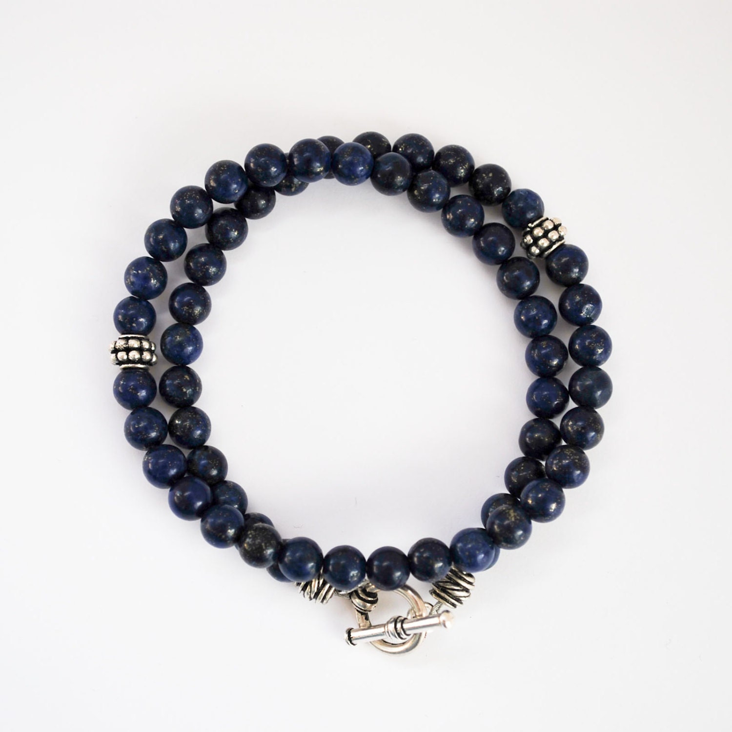 Men's Bracelet - Blue Lapis- Wrap Bracelet