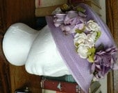 vintage hats  ... LAVENDER lovely FLORAL  HAT Vintage  oh so Pretty ...