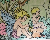 SALE Fairy babies original signed watercolor