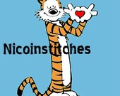 Hobbes heart cross stitch pattern -PATTERN ONLY