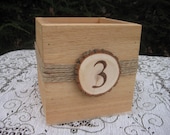 Rustic Wedding Box Table Numbers Centerpiece Decor