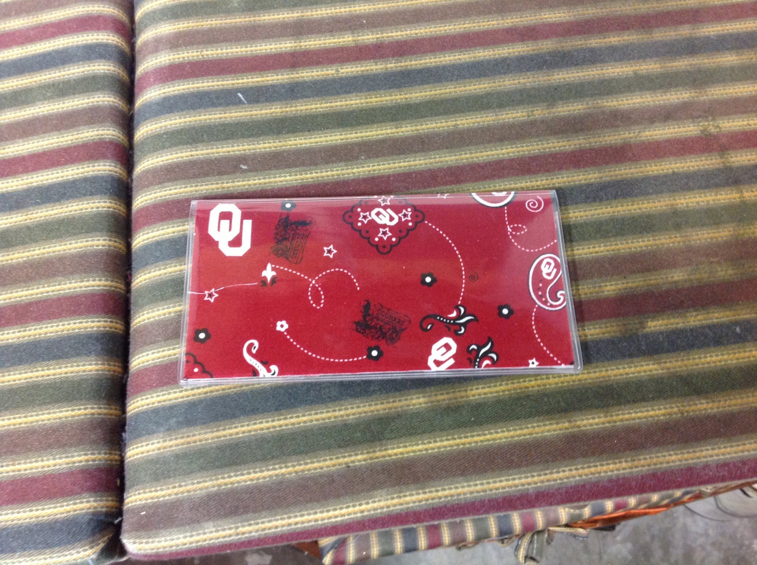 Oklahoma Sooners Bandana checkbook cover