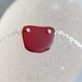 Sea Glass & Sterling Silver Necklace - Red