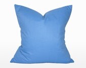 26" x 26" Decorative Throw Pillow / Accent Cushion Cover (Indoor) (Light-Weight Blue Solid)