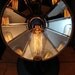 Upcycled Mirrored Bowl Lamp with Filament Bulb