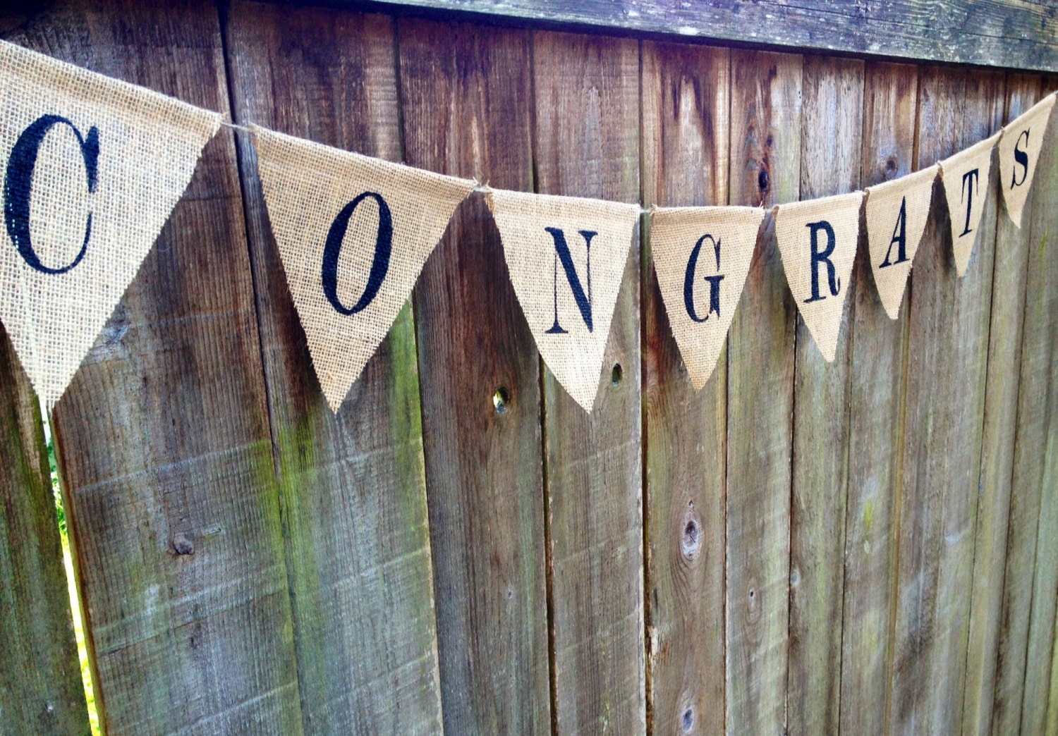 CONGRATS Sweet Burlap Bunting