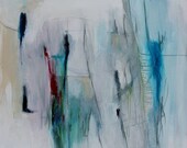 Expressionist Abstract Painting Acrylic Contemporary "Snowy Voices"