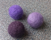 Fridge magnets in shades of purple needle felted gift idea housewarming under 10