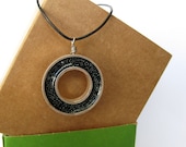 Midnight Blue Circle Necklace