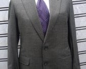 Mens 60s  dark grey  with small white dots  42r med to heavy tailoring  b83