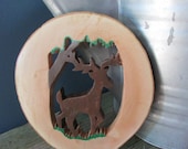Wood Deer Wall Hanging