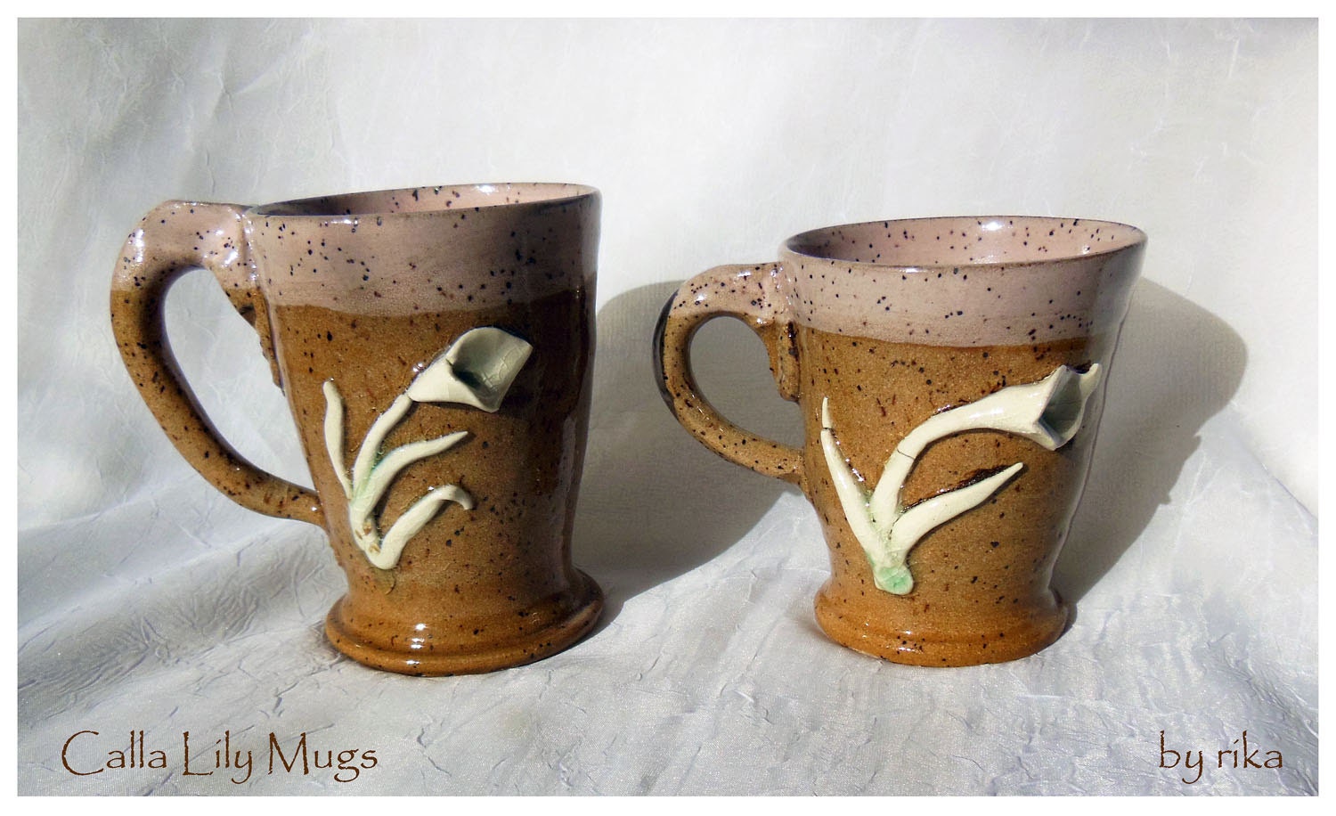 Calla Lily Mug OOAK Set