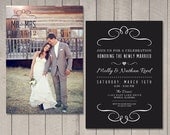 Modern Wedding Reception or Shower Invitation (Printable) by Vintage Sweet