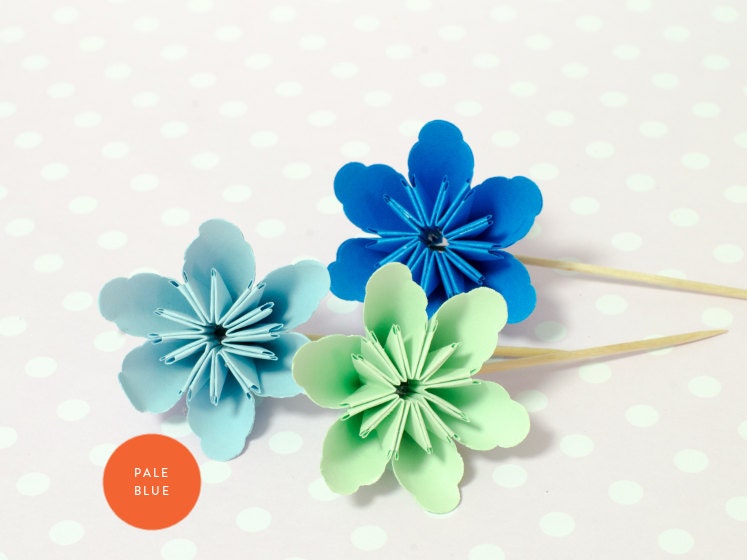 Pale Blue Kusudama Flower Topper