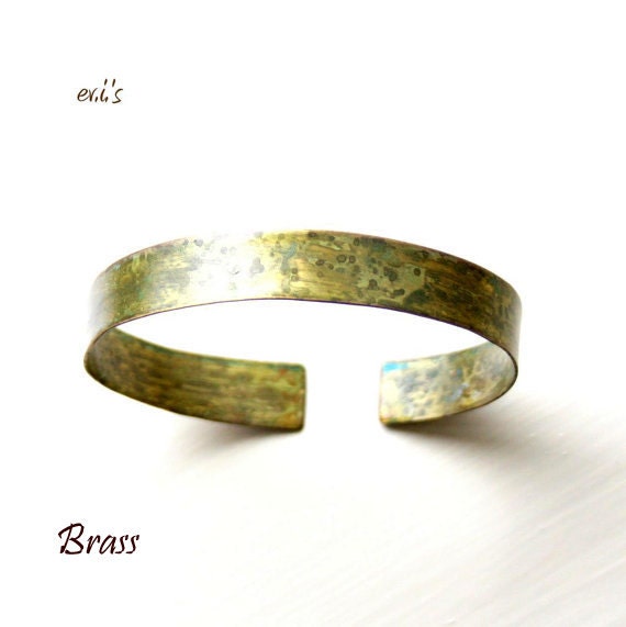 Green Patina Brass Handcrafted Eco Friendly Natural Oxidized Band Bangle Artisan Soft Bracelet Cuff Gift for Her.Free Shipping