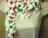 Christmas Pom Pom Scarf