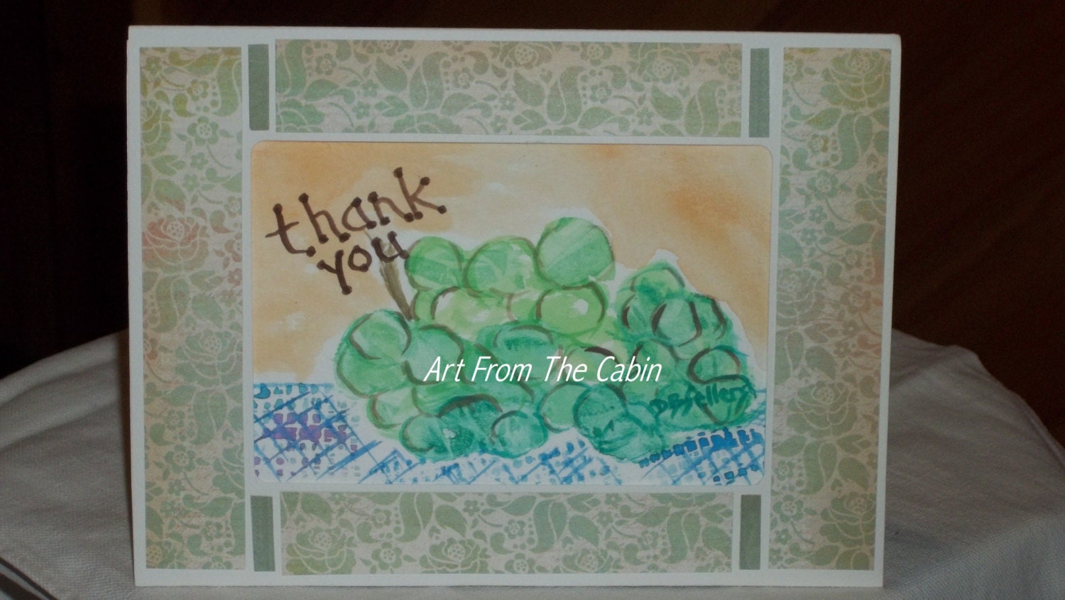 Thank you card - Watercolor card - Card with fruit - Card blank inside
