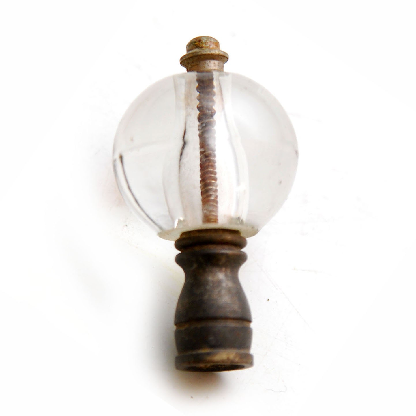 Vintage Antique Glass Lamp Finial