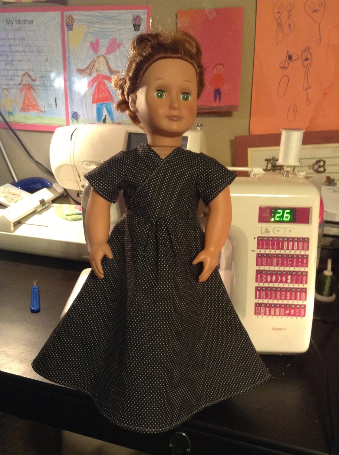 American Girl Style Maxi Dress Pattern- fits 18 inch dolls