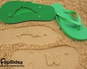 Custom Sand Imprint Flip Flops. Personalize With Your Design. No Minimum Order Quantity.